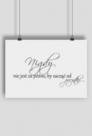 Plakat Nigdy nie jest..