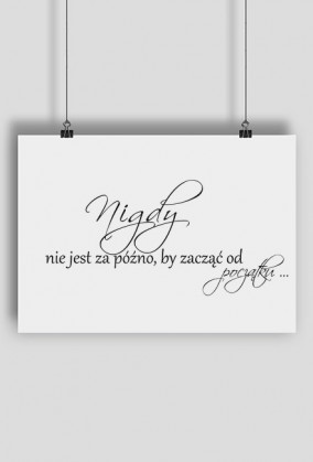 Plakat Nigdy nie jest..