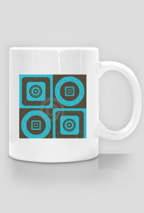 Kubek niebieski wzór