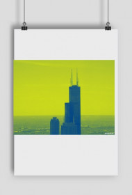 Plakat - widok na budynek Sears Tower Chicago city