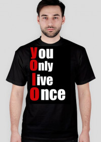 Koszulka męska czarna YOLO