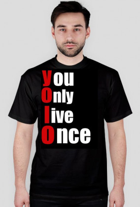 Koszulka męska czarna YOLO