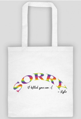 This bag says sorry
