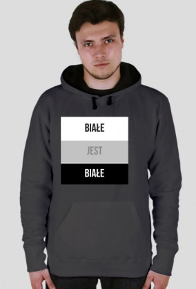 Bluza z kapturem - nadruk Białe jest białe