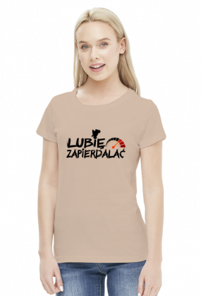 Lubię zapierdalać - damska koszulka motocyklowa