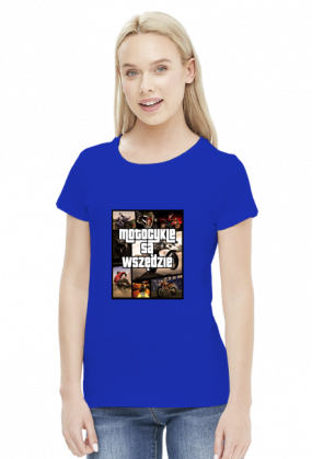 Motocykle są wszędzie GTA - damska koszulka motocyklowa