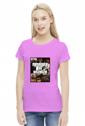 Motocykle są wszędzie GTA - damska koszulka motocyklowa