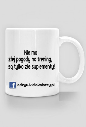 kubek- nie ma złej pogody na trening...