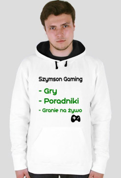 Bluza męska "Szymson Gaming" biała