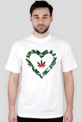 Koszulka "Ganja Heart" WeedLovers