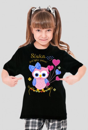 Sówka t-shirt czarny