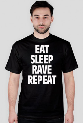 Eat, sleep, rave, repeat T-shirt black