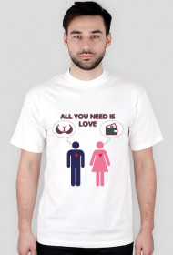 Koszulka męska z nadrukiem "All you need is LOVE"