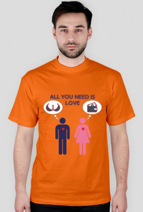 Koszulka męska z nadrukiem "All you need is LOVE"