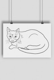 Line art - kot