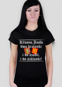 Koszulka Krosno, Jasło, damska, białe litery | Pankrośnizm