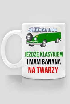 Kubek - Jeżdżę klasykiem i mam banana na twarzy - T1