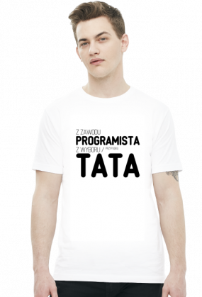 Koszulka 2 - Z zawodu programista, z wyboru / przypadku - koszulki nietypowe, śmieszne - chcetomiec.cupsell.pl