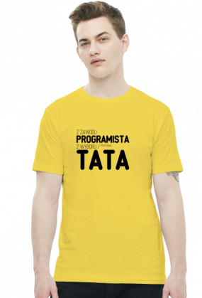 Koszulka 2 - Z zawodu programista, z wyboru / przypadku - koszulki nietypowe, śmieszne - chcetomiec.cupsell.pl