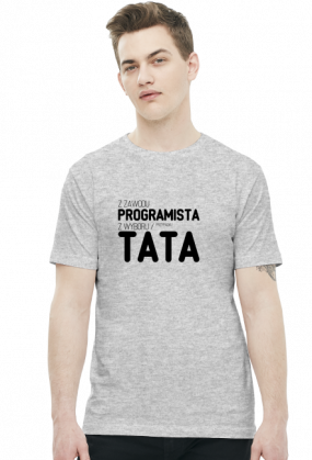 Koszulka 2 - Z zawodu programista, z wyboru / przypadku - koszulki nietypowe, śmieszne - chcetomiec.cupsell.pl