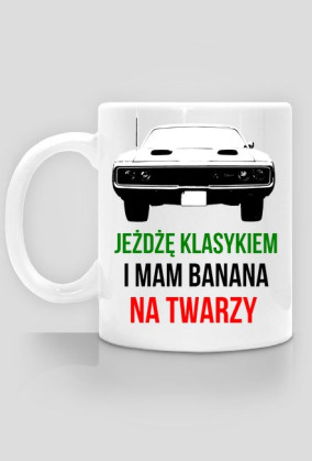 Kubek - Jeżdżę klasykiem i mam banana na twarzy - Chrysler
