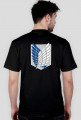 shingeki no kyojin/attack on titan scouting legion t-shirt męski czarny