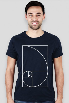 Fibonacci T-shirt męski SLIM ciąg Fibonacciego Petrichor