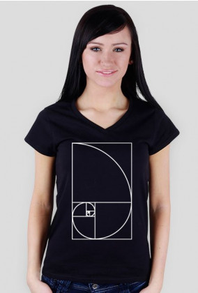 Fibonacci T-shirt damski ciąg Fibonacciego Petrichor
