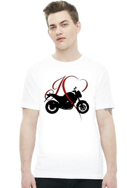 I love moto naked - męska koszulka motocyklowa