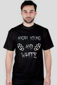 Koszulka loggo Angry, young and white