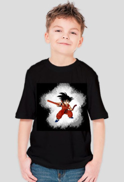 Czarny dziecięcy T-Shirt DragonBall "Mały son goku"