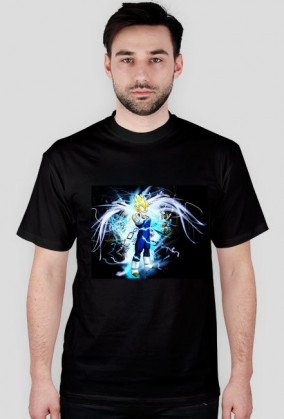 Czarny Męski T-Shirt "Super sayanin Vegeta"