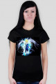 Czarny Damski T-Shirt "Super sayanin Vegeta"