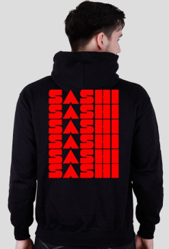 Czarna Bluza z kapturem "FUN FOR FAN" SASHI SEGATAI