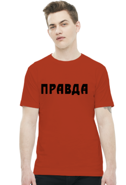 Koszulka męska, nadruk: "правда" /prawda/
