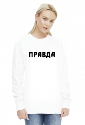 Bluza damska, nadruk: "правда" /prawda/