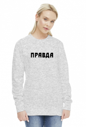 Bluza damska, nadruk: "правда" /prawda/