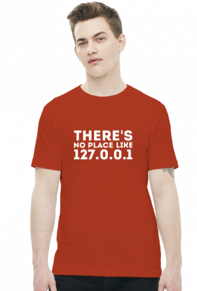 Koszulka - there's no place like 127.0.0.1 - koszulki nietypowe, śmieszne - chcetomiec.cupsell.pl