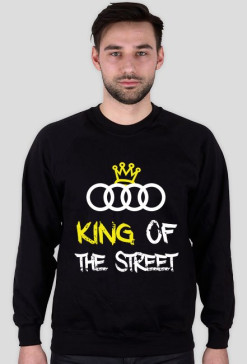 Bluza bez kaptura "KING OF THE STREET" CZARNA