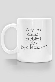 Biały kubek motywacyjny