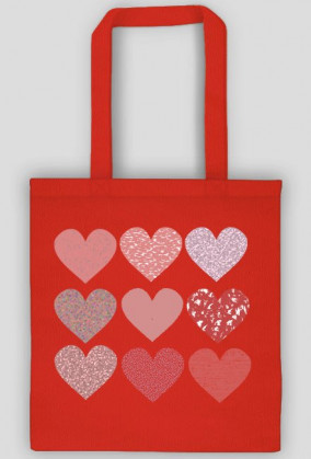 BAWEŁNIANA TORBA EKOLOGICZNA SERCA