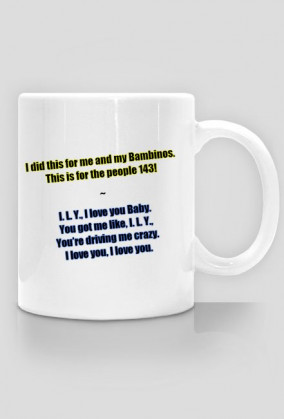 Kubek Bambino BaM 143 I.L.Y Dwustronny Tekst