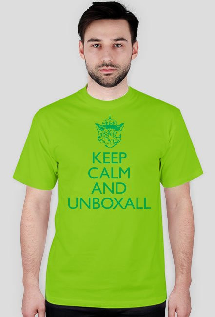 Koszulka KEEP CALM (zielony nadruk)