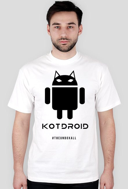 Koszulka KOTDROID (czarny nadruk)