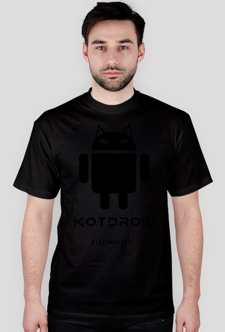 Koszulka KOTDROID (czarny nadruk)