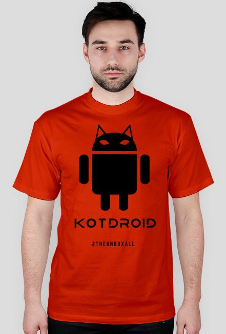 Koszulka KOTDROID (czarny nadruk)