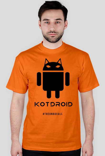 Koszulka KOTDROID (czarny nadruk)