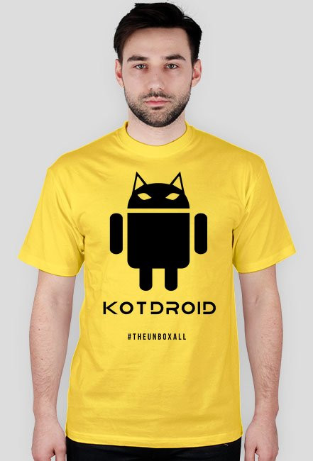 Koszulka KOTDROID (czarny nadruk)