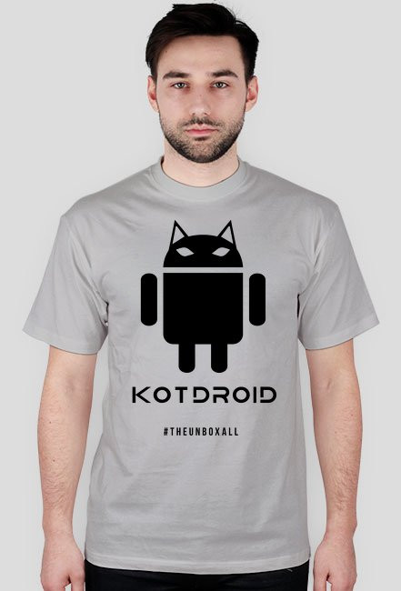 Koszulka KOTDROID (czarny nadruk)