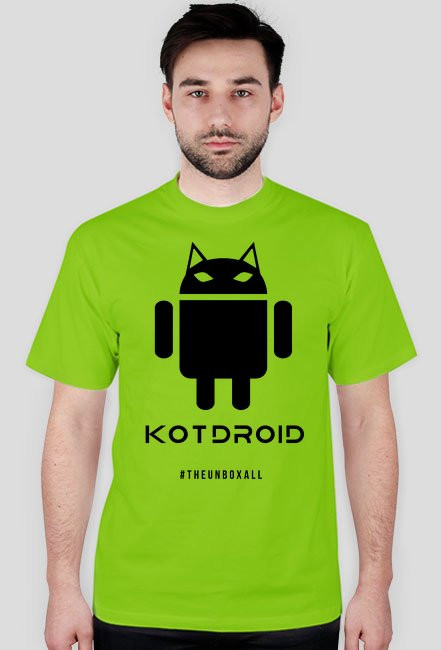 Koszulka KOTDROID (czarny nadruk)